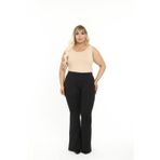 Esina Kadın Dalgıç / Scuba Kumaş Siyah Ispanyol Paça Pantolon