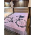Esinti %100 Organik Pamuk Terletmeyen 4mevsim Yatak Örtüsü Battaniye Battal 220x 240 - Pembe - 220 x 240 cm