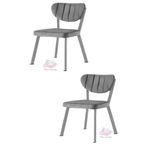 Esinti Metal Sandalye Renkli Ayak 2 Li Set Cafe,Restaurant,Mutfak,Salon,Yemek Odası Sandalyesi Beyaz