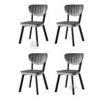 Esinti Metal Sandalye Renkli Ayak 4 Lu Set Cafe,Restaurant,Mutfak,Salon,Yemek Odasi Sandalyesi