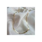 Esisjewel 925 Ayar Gümüş Italyan Yassı Zincir Kolye 45 Cm