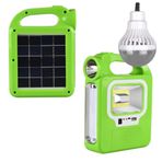 ESK Solar Çalışma-Kamp Lambası, Power LED, Powerbank Özellikli, Solar Panel ve USB Şarj, 2x18650 3.7V Pil, 200x140x48mm