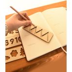 Eska Events Çocuk Montessori - El Kası Geliştirme ve Çizgi, Sayı ve Şekil Çalışmaları Seti 16 Parça - Taba - Açık Kahverengi