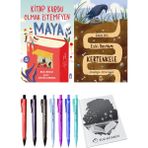 Eski Dostum Kertenkele ve Kitap Kurdu Olmak İstemeyen Maya 2'li Set - Kalem