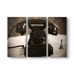 Eski Telefon Tablosu 111 x 75-3 Parçalı