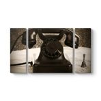 Eski Telefon Tablosu 126 x 70-3 Parçalı