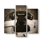 Eski Telefon Tablosu 96 x 90-3 Parçalı