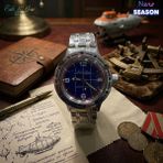 Eski Yeni Antik Vostok Amphibia 420648 Otomatik 200M Dalgıç Kol Saati – Lacivert Izgara Kadran – 420 Kasa