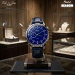 Eski Yeni Antik Vostok Retro 581591 2403 / 581591 Mekanik Kurmalı Unisex Kol Saati – Mavi Kadran, 17 Taşlı, Deri Kordon