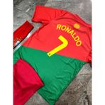 Eskişehir Es Kids Ronaldo Portekiz Milli Takım Forması Çorap Hediyeli - Kırmızı - Yeşil - 10 - 11 Yaş