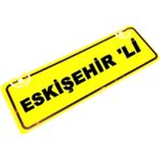 ESKİSEHİR 'Lİ Yazılı Sarı Dekor Plaka Sök Tak Pratik yeni nesil