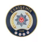 Eskişehir Polis Kol Arması 3D Plastik Tpu, Yeni Tip, Cırtlı, Standart Ölçü, 1.Sınıf Kalite