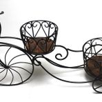 Eskitme Ahşap Ferforje Bisiklet Çiçeklik Saksılık 81x23x45 cm.