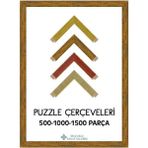 Eskitme Ahşap Puzzle Çerçevesi 68X96 Cm, 30 mm Kalınlık, Kahverengi - Seçenek 1