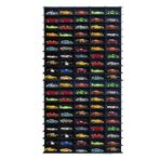 Eskitme Siyah Dikey Hobi Araba Rafı (Hot Wheels Uyumlu, Matchbox Uyumlu) - MDF, 5 cm x 15 100, 100 Araçlık, Kapasite Ayarlanabilir