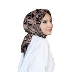 Eskiz Çiçek Desen Gül Kurusu Soft Pamuk Eşarp
