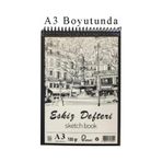 Eskiz Defteri A3 Spralli 50 Yaprak 1 Adet 100 Gr 297X420 Mm Sketch Book Üstten Açılmalı Ezkiz Defteri