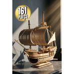eslazerkesim Ahşap Yelkenli Gemi Maketi - Kendin Yap (DIY) Dekoratif Kit - 3D Puzzle - 41cm