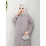 Eslemnur Kolları Taşlı Büyük Beden Anne Elbisesi - Vizon - 58