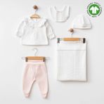 Eslenza Tüllü Beşli Hastane Çıkışı - Pembe - 0 - 1 Ay