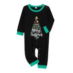 Eşleşen Aile Noel Pijamaları | Tatil Pijama Takımı | Tü Aile İçin Eşleşen Pijama Takımı, Çiftler, Erkekler, Kadınlar Siyah ve Yeş Noel Pijamaları Hamil