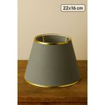 Eslight Avangart Abajur Başlığı 22CM - Gri - Gold