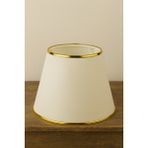 Eslight Avangart Abajur Başlığı 22CM - Krem - Altın