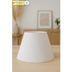 Eslight Hasır Beyaz Kumaş Abajur Başlığı 22 cm T27