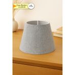 Eslight Modern Abajur Başlığı Açık Gri Kumaş 22 cm Ev Ofis Kullanımına Uygun Şık Tasarım