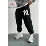 ESLMODA Erkek Siyah Spor Baskılı Jogger Eşofman Altı - Paça Lastikli Cepli Slim Fit Eşofman Alt
