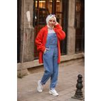 esmaboutique Kadın Kot Mavisi Bahçıvan Tulum