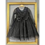 Esmaca Moda Kız Çocuk Uzun Tül Kol Siyah Elbise - 000-Siyah - 7