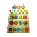 Esmay Ahşap Eğitici Bultak Kare+yuvarlak+sayılar+geometrik Şekiller+hanoi Kulesi Set gnsRKFaz2928