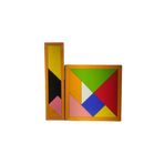 Esmay Ahşap Kare Tangram 17x17 + Ahşap T Tangram Renkli Zeka Oyunu Seti gnsRKFaz2942