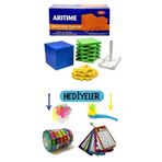 Esmay Onluk Taban Blokları Arıtime Hediyeli Çarpım Tablosu Matematik Çarkı Anahtarlık Top Üfleme Oyunu