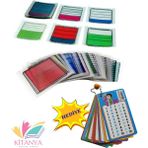 Esmay Şeffaf Kesir Kartı 69 Parça (10X10)+ Hediye Çarpım Tablosu Kartı