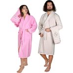 Esmen Alpkız 4 Lü Bornoz Seti - S - M / L - XL - Bej - Pembe