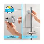 Esmo Home 110 Sürgülü Duş Seti, 110MM Kare 3 Akışlı (Masaj, Yağmur & Jet) El Duşu, 600MM Sürgülü Ray, 1750MM Duş Hortumu, Krom, 26096001 - 1 lt
