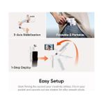 Esmo Home 2 Plus Aı Tracker Paketi Beyaz - Katlanabilir Telefon Gimbal, Herhangi Bir Uygulamayla Aı Izleme, Çok Kişi Izleme, Dahili /selfie Çubuğu, Uzaktan Kumanda, / - Option-1 - 001-Renkli