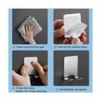 Esmo Home 2'li Paslanmaz Çelik Metal Banyo Jilet ve Traş Bıçağı Tutucu, Kendinden Yapışkanlı, Çift Askılı, Delme Gerektirmez, Su Geçirmez, Nemli Ortama Dayanıklı,, Mermer, Cam, Ahşap Uyumlu - Option-1