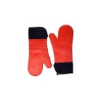 Esmo Home 2'li Set Gri 45X65 cm Silikon Hamur Açma Matı ve Kırmızı Yanmaz Mutfak Fırın Eldiveni - Option-1 - 001-Renkli