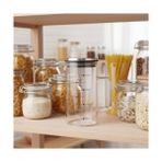 Esmo Home 2'li Set Paslanmaz Çelik Kapaklı Borosilikat Cam Yağdanlık ve Ölçü Kabı - 350ML - Dayanıklı Damlatmaz Sosluk, Sütlük ve Mutfak Hazırlık Sürahisi - Şeffaf Modern Tasarım - Option-1