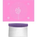 Esmo Home 2'li Set Pembe 45X65 cm Silikon Hamur Açma Matı ve Çelik Spatula Kesici - Option-1 - 001-Renkli