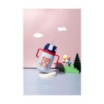 Esmo Home 400ML Silikon Pipetli Sevimli Ayıcıklı Boyun Askılı Bebek Kulplu Paslanmaz Çelik Termos (Lacivert) - Option-1 - 12M-Krem