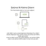 Esmo Home 45 W Usb-C Şarj Cihazı, 2 Bağlantı Noktalı, Power Delivery 3.0 ve Gan Teknolojisi ile 14/14 Plus, 13, Pro, Pro Max, Mini, iPad Pro 12.9, 11, Macbook, Galaxy S22, Tab Vb. Için Hızlı Şarj - 001-Renkli