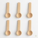 Esmo Home 6 Adet Mini Ahşap Baharat Kaşığı Seti - Doğal Kayın Ağacı Yuvarlak Uçlu Baharatlık Kaşığı, Tuz, Şeker Ölçeği - 7 cm Küçük Dekoratif Tahta Kaşık - Option-1