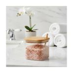 Esmo Home 600 ml Bambu Kapaklı ve Kaşıklı Kare Cam Kavanoz, Vakumlu Ahşap Kapaklı Baharatlık, Kendinden Kaşık Yuvalı Şeker, Kahve ve Banyo Tuzu Saklama Kabı - 0 Siyah - Option-1