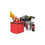 Esmo Home 8 Litre Termos Çanta Yemek Taşıma Çantası Termo Termal ve Soğuk Tutan Piknik Buzluk Çantalar Termal Beslenme Piknik Çantası - Option-1 - 12M-Krem