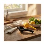 Esmo Home Amberhaus Pratik Metal Limon Sıkacağı | Ergonomik Narenciye Sıkacağı (Sarı) - 1BW-Beyaz