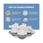 Esmo Home Aputue Buzluk, 3D Top Kristal Buz Kalıbı, Büyük Boy Silikon Eğlenceli Şekilli Viski Buz Kalıpları, Kokteyl ve Viski Için Hunili, Erkekler Için Hediye Siyah - Option-1 - 001-Renkli